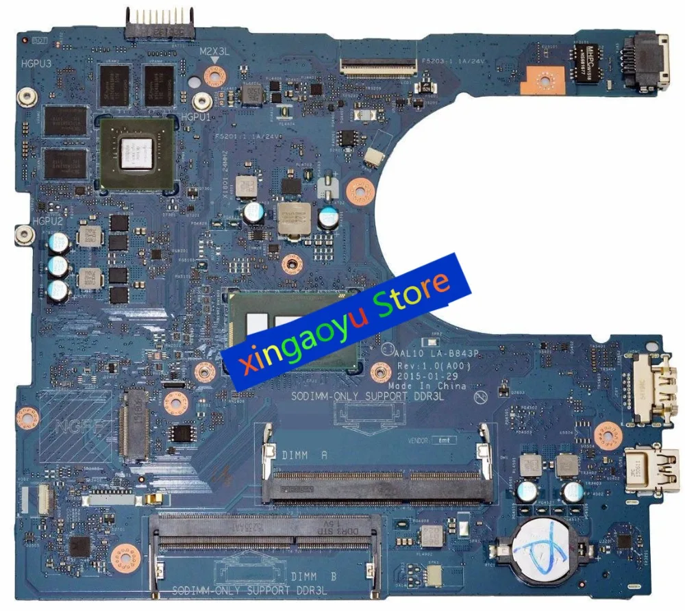 Материнская плата для ноутбука DELL 5558, системная плата SR23W I7-5500U V2X3C 32, 0M 4 Гб DDR3L 920 протестирована
Материнская плата для ноутбука DELL 5558, системная плата SR23W I7-5500U V2X3C 32, 0M 4 Гб DDR3L 920 протестирована