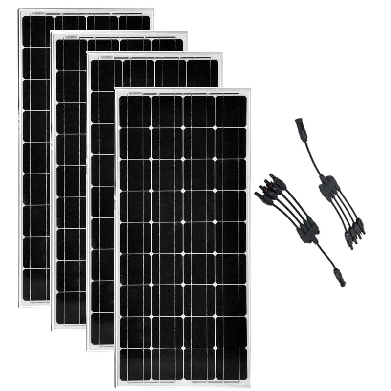 Solar Panel 12v 100w 4 Pcs Solar Plates 400w 48v Solar Battery 4 in Connector Solar Home System Motorhome Caravan Car Camping
Solar Panel 12v 100w 4 Pcs Solar Plates 400w 48v Solar Battery 4 in Connector Solar Home System Motorhome Caravan Car Camping
