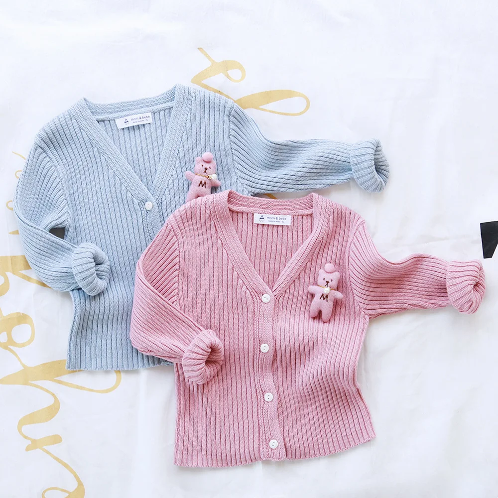 Autumn Girls Cardigan Sweater Casual Pure Cotton V-neck Kids Clothing Korean Cartoon Bear Long-sleeve Baby Girl Knitted Coat
Autumn Girls Cardigan Sweater Casual Pure Cotton V-neck Kids Clothing Korean Cartoon Bear Long-sleeve Baby Girl Knitted Coat