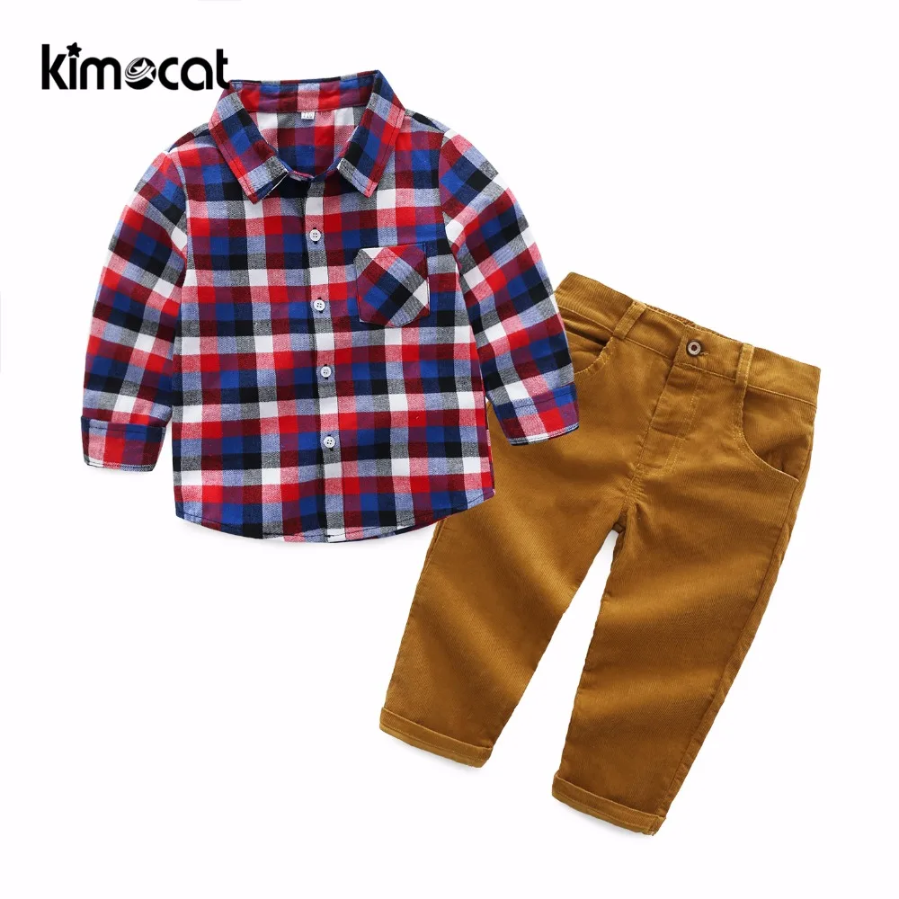 Kimocat Boys Clothing Set Handsome Shirt+Pant Plaid Spring Autumn Teenager Cotton Infant Kids Clothes Baby Boy Clothes Gentleman
Kimocat Boys Clothing Set Handsome Shirt+Pant Plaid Spring Autumn Teenager Cotton Infant Kids Clothes Baby Boy Clothes Gentleman