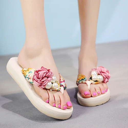 Flip Flops Summer Bohemia Slippers New Fashion Clip Toes Flower Womens Wedge Sandals Casual Beach Slippers Platform DIY Shoes
Flip Flops Summer Bohemia Slippers New Fashion Clip Toes Flower Womens Wedge Sandals Casual Beach Slippers Platform DIY Shoes