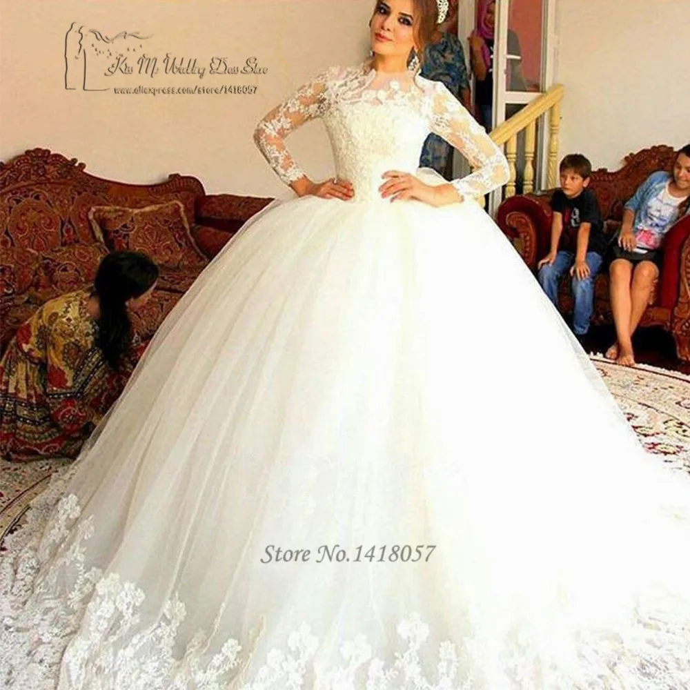 Vintage Long Sleeve Wedding Dress Ball Gown Lace Wedding Gowns Puffy Vestido de Casamento Manga Longa China Bride Dresses 2017
Vintage Long Sleeve Wedding Dress Ball Gown Lace Wedding Gowns Puffy Vestido de Casamento Manga Longa China Bride Dresses 2017