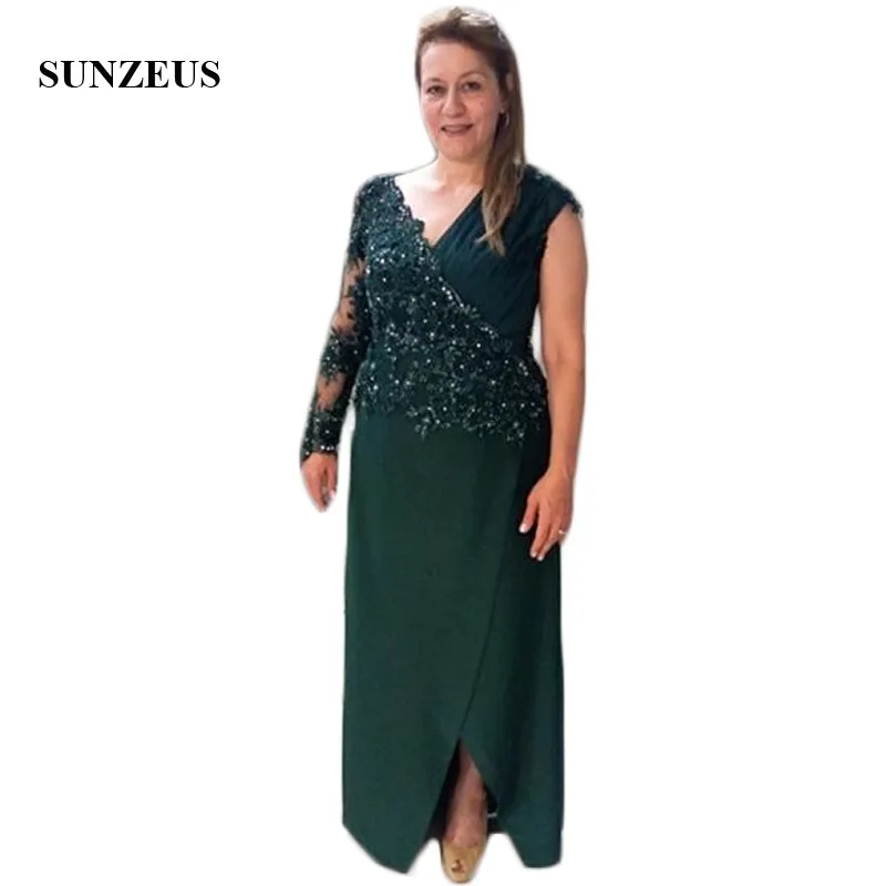 V Neck Dark Green Chiffon Mother of the Bride Dresses Pleat One Shoulder Sleeve Special Occasion Dress Leg Slit Party Gown SMD69
V Neck Dark Green Chiffon Mother of the Bride Dresses Pleat One Shoulder Sleeve Special Occasion Dress Leg Slit Party Gown SMD69