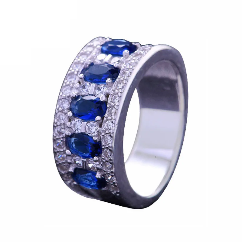 Red Trees Brand Fine Jewelry Real 925 Sterling Silver Created Gemstone Blue Sapphire Rings For Women Wedding / Engagement
Red Trees Brand Fine Jewelry Real 925 Sterling Silver Created Gemstone Blue Sapphire Rings For Women Wedding / Engagement