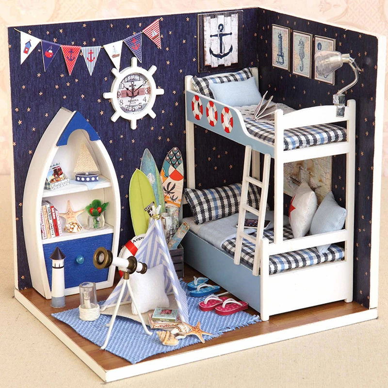 CUTE ROOM Dolls House LED Light Furniture Miniatures Doll House Wooden DIY Toys for Children Birthday Room Decoration Gift
CUTE ROOM Dolls House LED Light Furniture Miniatures Doll House Wooden DIY Toys for Children Birthday Room Decoration Gift