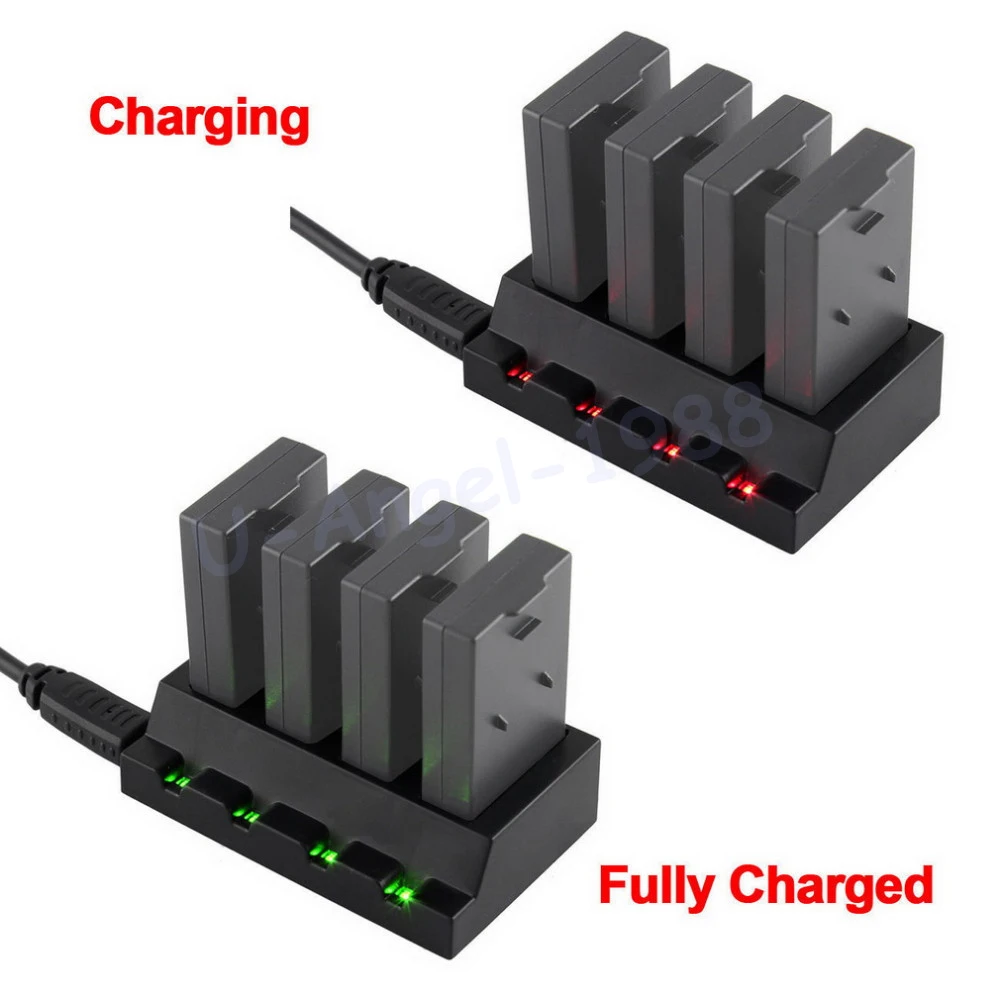 1 шт. USB 4 порта 3 7 в адаптер для аккумулятора зарядное устройство попугаев мини