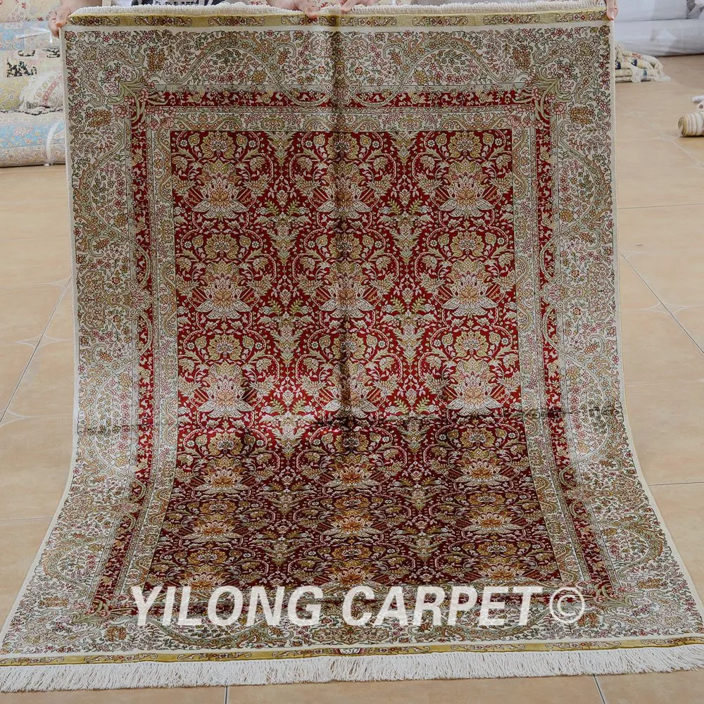 Yilong 4'x6' Traditional handmade carpet red vantage oriental rug auction (1917)
Yilong 4'x6' Traditional handmade carpet red vantage oriental rug auction (1917)