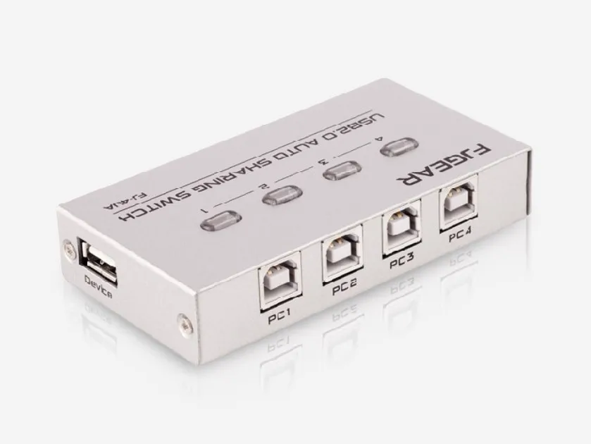 4 порта Авто USB переключатель концентратор обмена шт поделиться одним