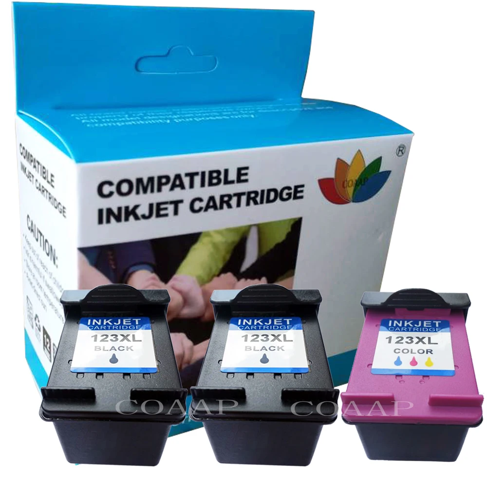 COAAP 3x Compatible HP123 Refilled ink cartridges for HP 123 XL OfficeJet 3830 3831 3832 3833 3834 4650 4652 4654 4655 printers
COAAP 3x Compatible HP123 Refilled ink cartridges for HP 123 XL OfficeJet 3830 3831 3832 3833 3834 4650 4652 4654 4655 printers