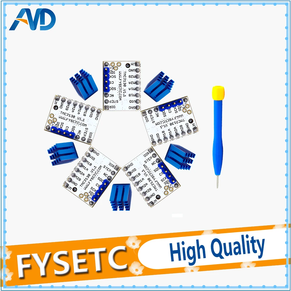 50X TMC2130 V1.1 For SPI Function Stepstick Stepper Motor Driver with Heat Sink Ultra-silent VS TMC2100 TMC2208 TMC2130 V1.0
50X TMC2130 V1.1 For SPI Function Stepstick Stepper Motor Driver with Heat Sink Ultra-silent VS TMC2100 TMC2208 TMC2130 V1.0