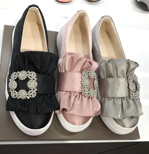 Carpaton Korean Style Loafers for Woman Round Toe Crystal Buckle Decorations Flat Shoes Oxfords Ruffles Style Casual Shoe
Carpaton Korean Style Loafers for Woman Round Toe Crystal Buckle Decorations Flat Shoes Oxfords Ruffles Style Casual Shoe