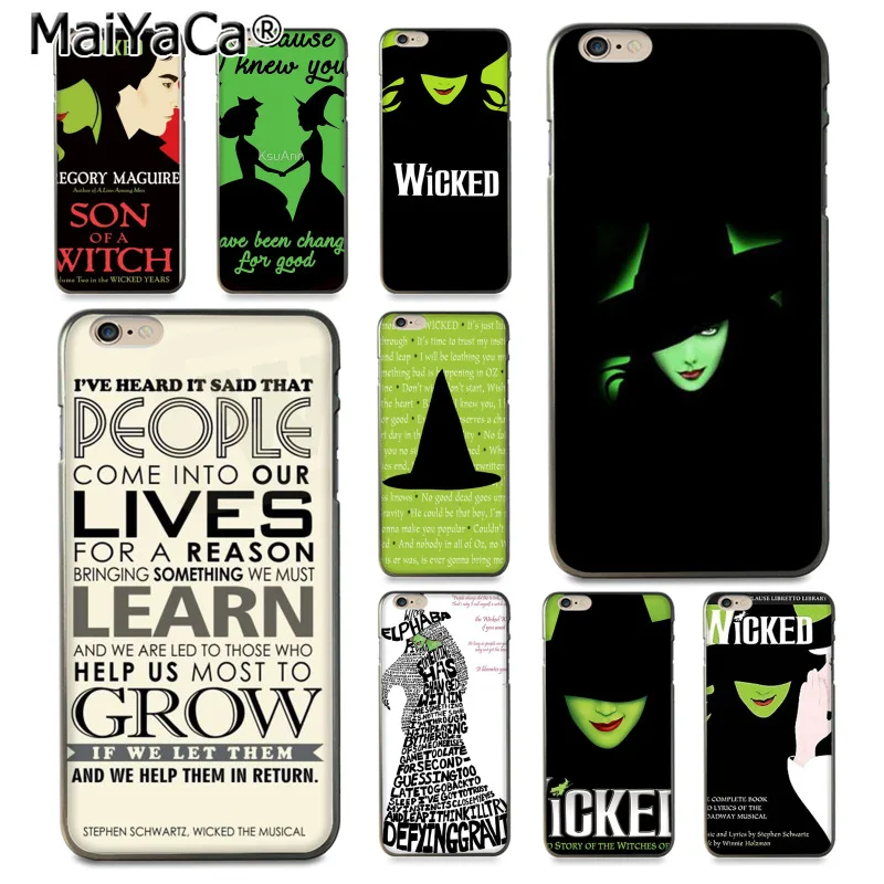 MaiYaCa Broadway Musical Wicked Lyrics Красочный милый мягкий чехол для телефона iPhone 8 7 6 6S Plus X 10 5 5S