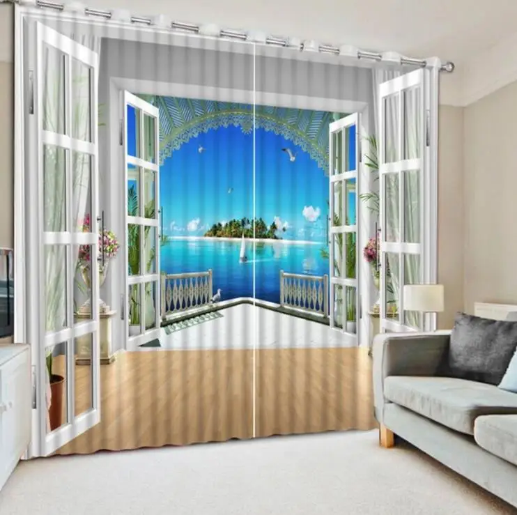Modern Window Curtain Photo Paint big sea landscape Curtain 3D Blackout Curtain Landscape For Living room Bedroom Kids room
Modern Window Curtain Photo Paint big sea landscape Curtain 3D Blackout Curtain Landscape For Living room Bedroom Kids room