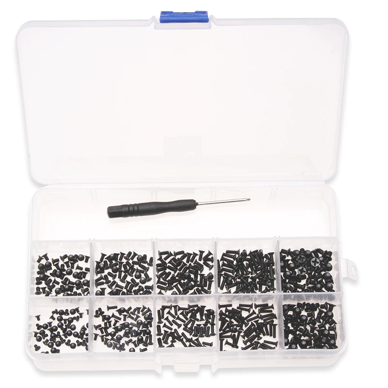 500Pcs M2/M2.5/M3 Black Oxide Iron Flat Head Hexagon Socket Screws Bolt Machine Fastener Cross Screw Hardware Accessories Set
500Pcs M2/M2.5/M3 Black Oxide Iron Flat Head Hexagon Socket Screws Bolt Machine Fastener Cross Screw Hardware Accessories Set