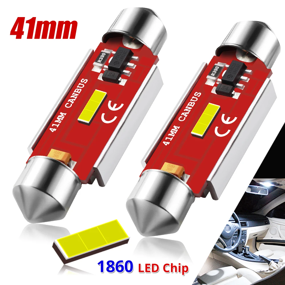 New Festoon 41mm C5W C10W LED Bulbs CANBUS 1860 SMD White Lamp For Car Auto Interior External Dome Trunk License Plate Lights
New Festoon 41mm C5W C10W LED Bulbs CANBUS 1860 SMD White Lamp For Car Auto Interior External Dome Trunk License Plate Lights