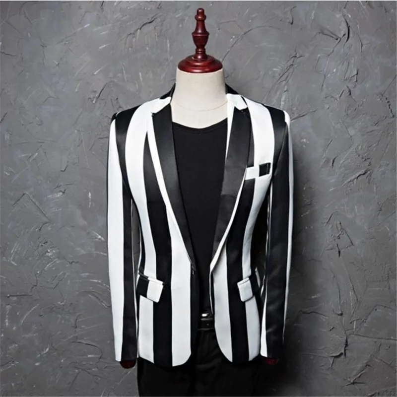 Весенний хлопковый костюм для сцены одежда Masculino Slim Fit Модный повседневный пиджак мужской размера плюс приток мужчин черный, белый цвет зебр...
Весенний хлопковый костюм для сцены одежда Masculino Slim Fit Модный повседневный пиджак мужской размера плюс приток мужчин черный, белый цвет зебр...