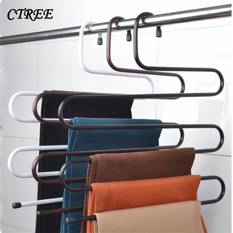 CTREE 5 Layers S Metal Pants Rack Clothes Hanger Anti-Skid Pants Rack Belt Hanger Clothing Storage Pants Rack Accessorie C779
CTREE 5 Layers S Metal Pants Rack Clothes Hanger Anti-Skid Pants Rack Belt Hanger Clothing Storage Pants Rack Accessorie C779