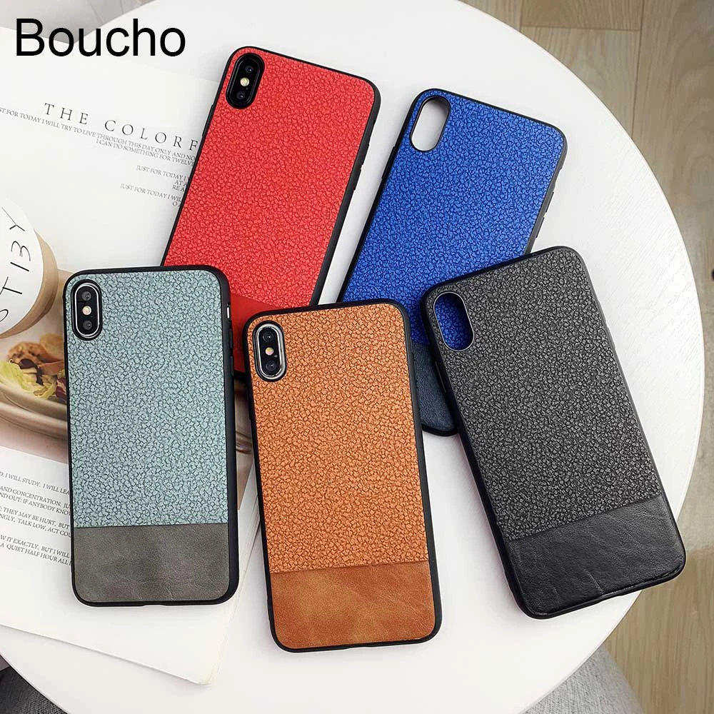 Чехол для телефона Boucho из искусственной кожи с узором iphone 8 7 6 6s plus чехол цветной