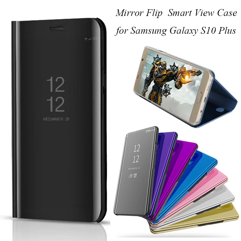 Mirror Case For Samsung Galaxy S10 Plus Luxury Clear View Flip PU Leather Cover For Samsung S10 Plus S10Plus Smart phone Case
Mirror Case For Samsung Galaxy S10 Plus Luxury Clear View Flip PU Leather Cover For Samsung S10 Plus S10Plus Smart phone Case