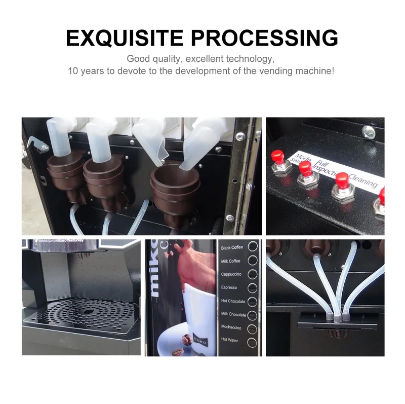 Coffee Vending Maker/Making Machine 8 Hot Mixed Drinks With Free Shipping By Sea On Promotion