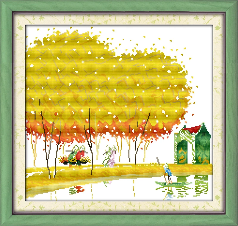 Outskirt scenery Cross Stitch Kit Yellow Tree Watercolour painting Counted Embroidery Needlewor printed pattern Cross-stitch set
Outskirt scenery Cross Stitch Kit Yellow Tree Watercolour painting Counted Embroidery Needlewor printed pattern Cross-stitch set