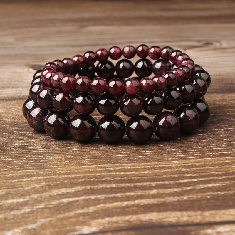 Natural Bracelet 8mm Deep Red Garnet Stone Beads Bracelet Bangle Hand String For DIY Jewelry Women And Men Amulet Accessories
Natural Bracelet 8mm Deep Red Garnet Stone Beads Bracelet Bangle Hand String For DIY Jewelry Women And Men Amulet Accessories