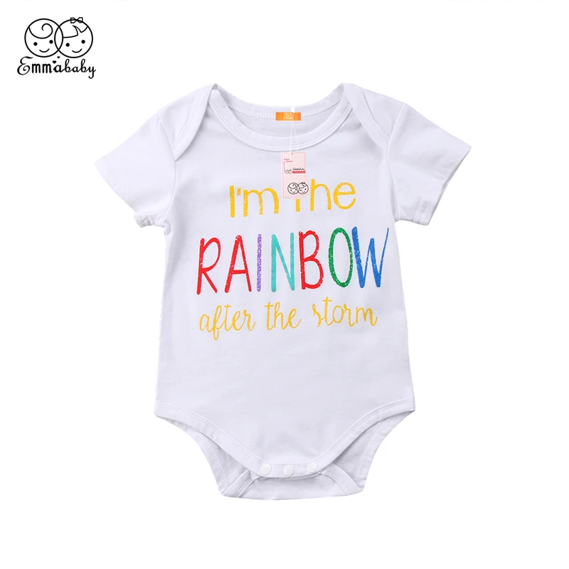 Emmababy Newborn Baby boy girl Summer bodysuits short sleeve I am the rainbow letter Kids Boy Girl Bodysuit Outfits 0-18M
Emmababy Newborn Baby boy girl Summer bodysuits short sleeve I am the rainbow letter Kids Boy Girl Bodysuit Outfits 0-18M