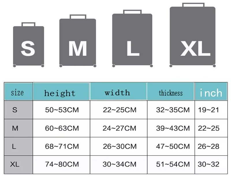Cute Elastic Fabric Luggage Protective Cover Apply To 18-32 Inch Trunk Case Anti-Scratch Dust Cover Travel Accessories
Cute Elastic Fabric Luggage Protective Cover Apply To 18-32 Inch Trunk Case Anti-Scratch Dust Cover Travel Accessories