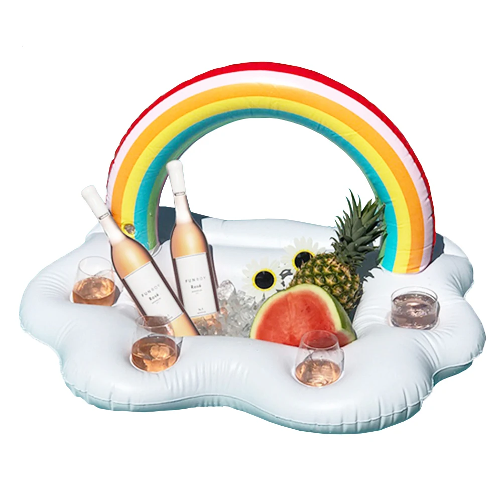 Rainbow Cloud Drink Holder Beach Party Cooler 2019 Newest Inflatable Coasters Swim Pool Floats Kid Adult Beverage Water Fun Toys
Rainbow Cloud Drink Holder Beach Party Cooler 2019 Newest Inflatable Coasters Swim Pool Floats Kid Adult Beverage Water Fun Toys