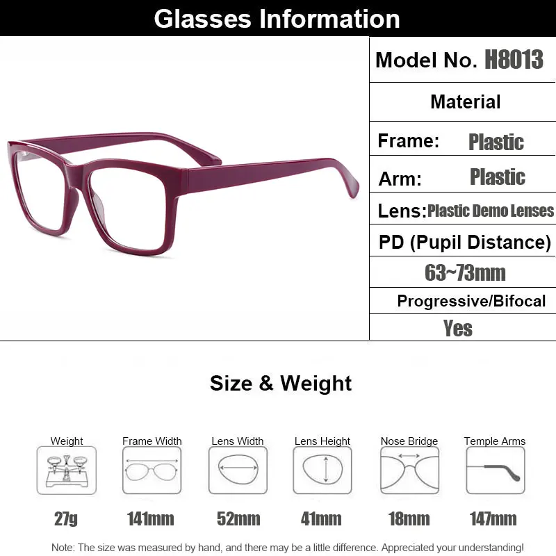 Gmei Optical Trendy Square Full Rim Plastic Glasses Frame For Women's Myopia Presbyopia Reading Prescription Eyeglasses H8013
Gmei Optical Trendy Square Full Rim Plastic Glasses Frame For Women's Myopia Presbyopia Reading Prescription Eyeglasses H8013