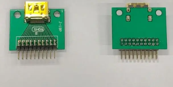 Универсальная двухсторонняя печатная плата HDMI 19 контактов 28 х35 мм 10 шт. |