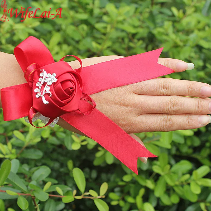 In Stock 1piece/lot WineRed Bride Hand Wrist Flowers Wholesale Wrist Corsage Bridesmaid Sisters hand flowers Wedding Decoration
In Stock 1piece/lot WineRed Bride Hand Wrist Flowers Wholesale Wrist Corsage Bridesmaid Sisters hand flowers Wedding Decoration