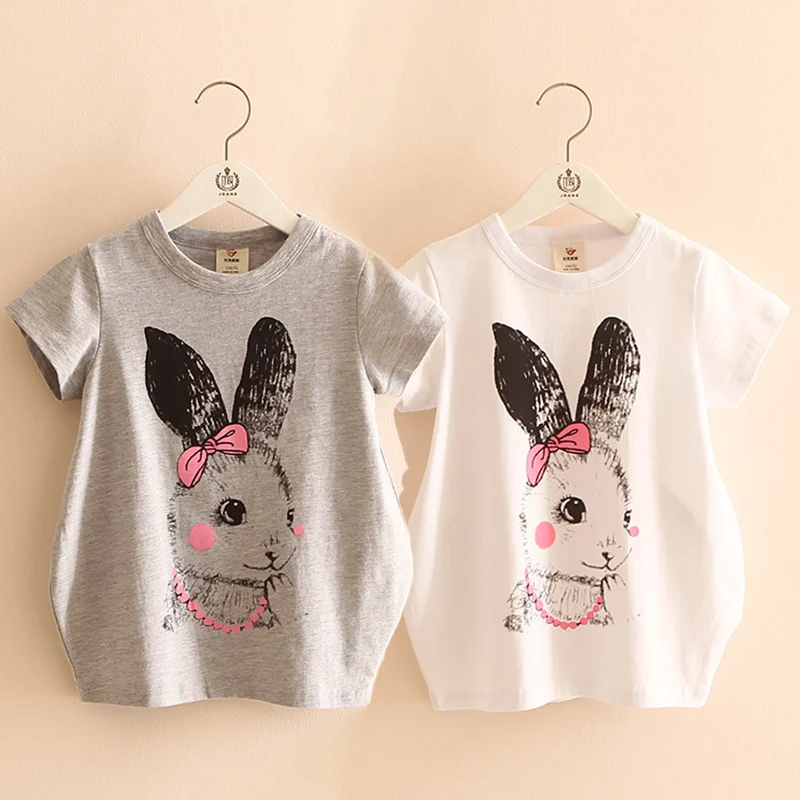 2018 лето девочка детская одежда для малыша ребенка с длинным дизайн кролик