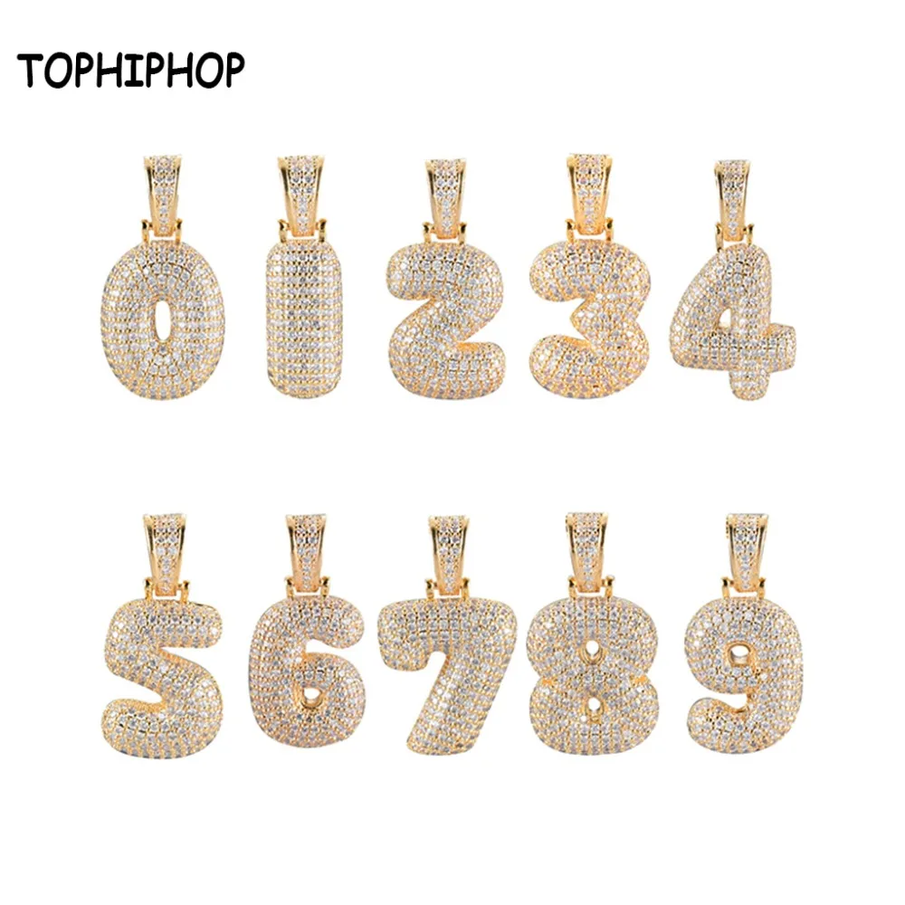 TOPHIPHOP Fashion Digital Pendant Necklace Gold Silver Rope Chain Men's Necklace Ladies Ice Full Cubic Zircon Hiphop Jewelry
TOPHIPHOP Fashion Digital Pendant Necklace Gold Silver Rope Chain Men's Necklace Ladies Ice Full Cubic Zircon Hiphop Jewelry