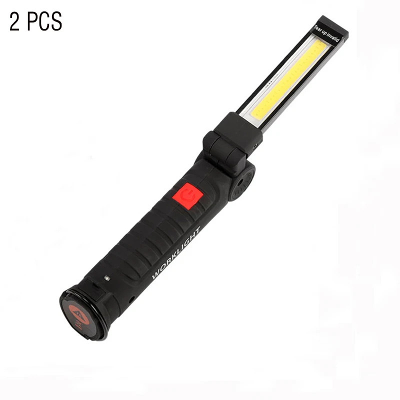 2 шт. светодиодный COB Рабочий фонарь магнитный для кемпинга USB фонарик