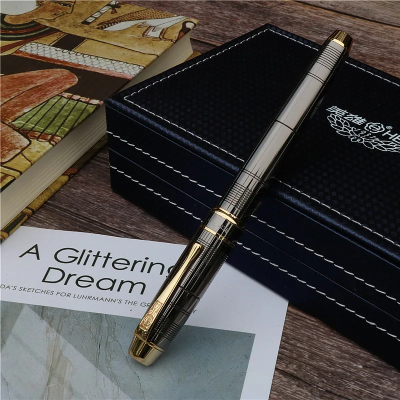 Gift fountain pen Fashion new style Dark grey ink pen Office and learning luxury writing metal pen
Gift fountain pen Fashion new style Dark grey ink pen Office and learning luxury writing metal pen