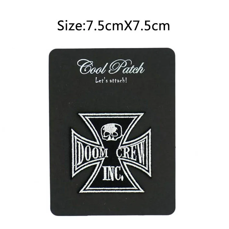 3 "DOOM с круглым BLACK LABEL общество BLS Железный крест череп логотип музыкальной