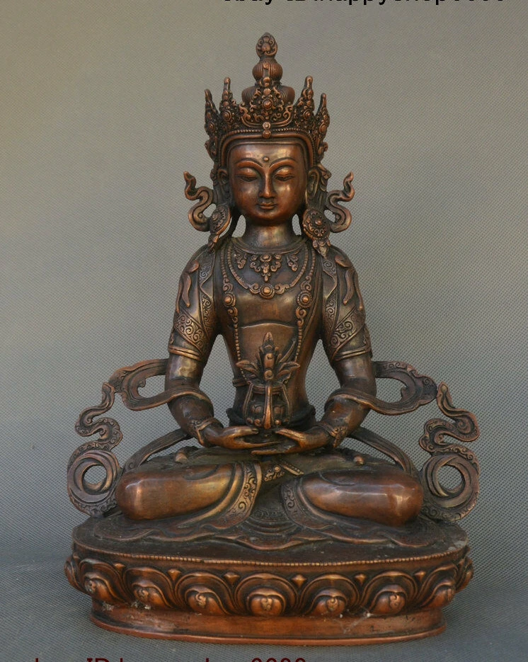 Tibet Buddhism Bronze Amitayus longevity Goddess Avalokiteshvara Statue 12 inch
Tibet Buddhism Bronze Amitayus longevity Goddess Avalokiteshvara Statue 12 inch