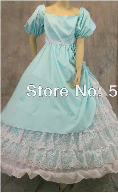Freeshipping!1800S blue Civil War Southern Belle Ball Gown Victorian dresses/scarlett dress Sz US6-26 V-219
Freeshipping!1800S blue Civil War Southern Belle Ball Gown Victorian dresses/scarlett dress Sz US6-26 V-219
