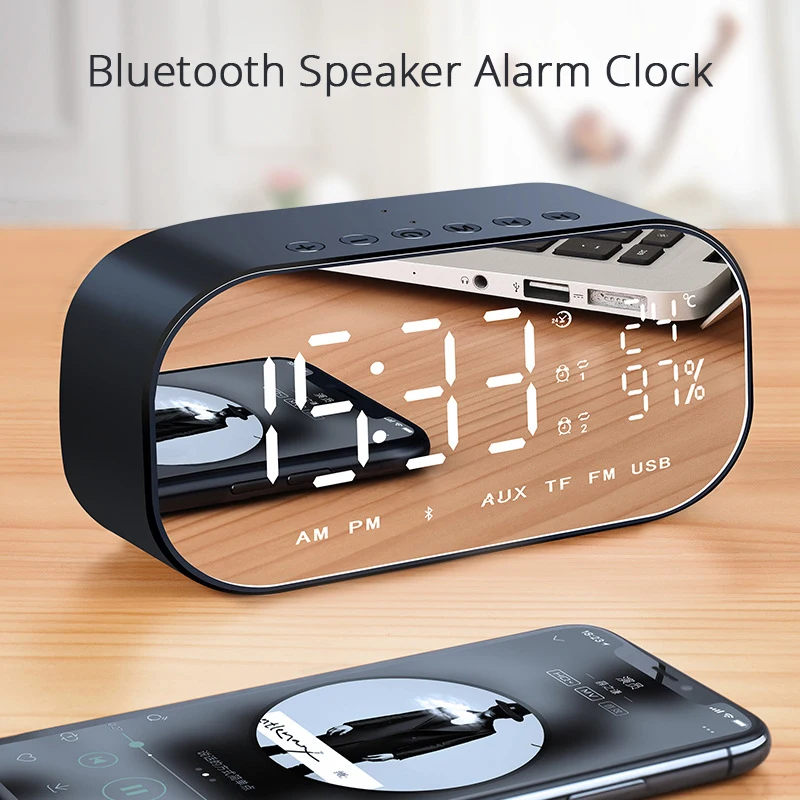 LED Alarm Clock with FM Radio wireless Bluetooth Speaker Support Aux TF USB Music Player Wireless for Office Bedroom Free Ship
LED Alarm Clock with FM Radio wireless Bluetooth Speaker Support Aux TF USB Music Player Wireless for Office Bedroom Free Ship