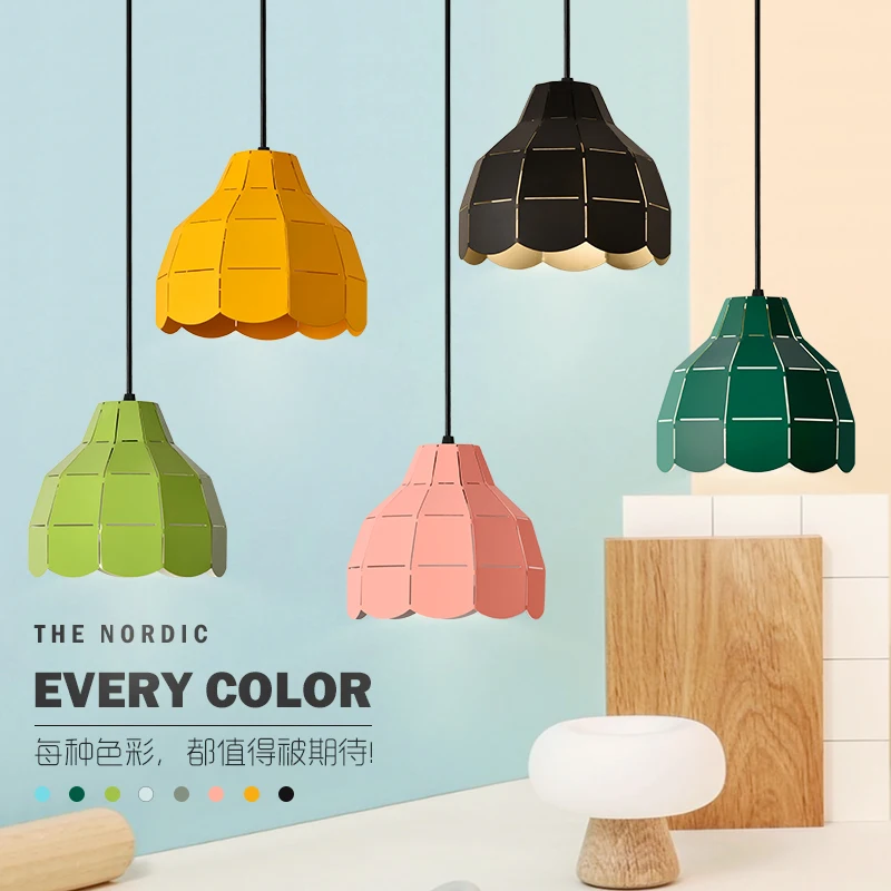 Nordic style iron color pendant light colorful shade iron wood lamp hang lighting living dinning room restaurant hotel
Nordic style iron color pendant light colorful shade iron wood lamp hang lighting living dinning room restaurant hotel