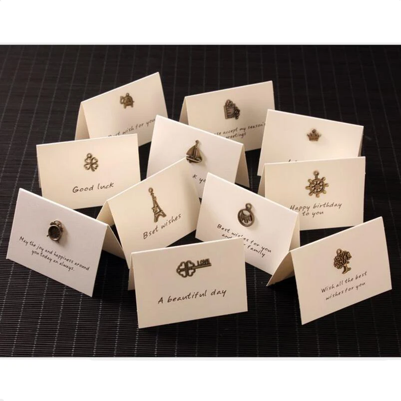 Metal Retro Holiday Message Blessing Card Creative Gift Wedding Birthday Card 10pcs/pack
Metal Retro Holiday Message Blessing Card Creative Gift Wedding Birthday Card 10pcs/pack