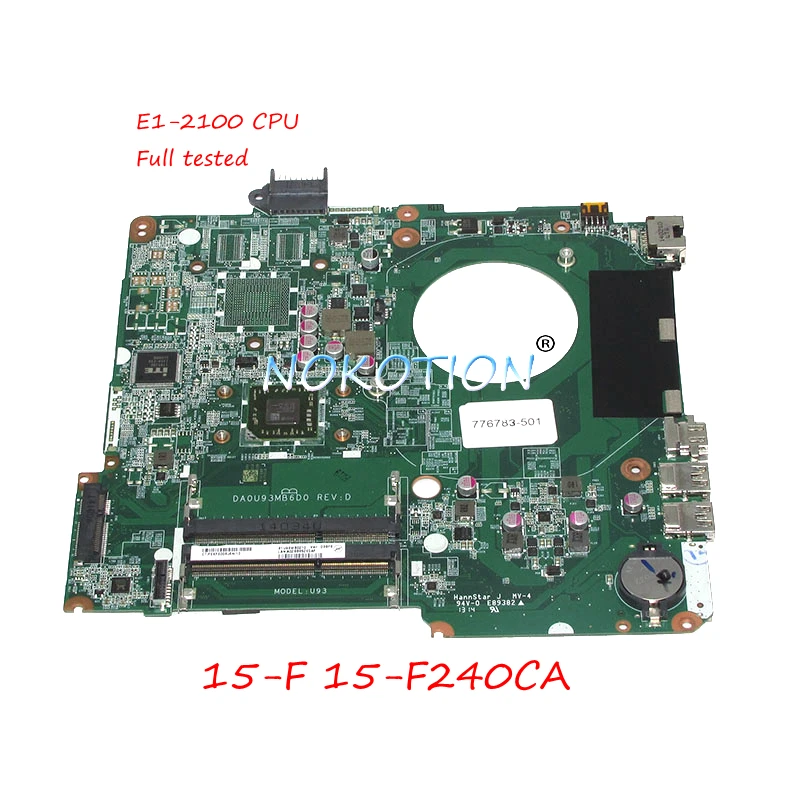 Материнская плата NOKOTION 776783-501 776783-001 для ноутбука HP Pavilion 15-F 15-F004DX E1-2100 CPU DDR3 DA0U93MB6D0
Материнская плата NOKOTION 776783-501 776783-001 для ноутбука HP Pavilion 15-F 15-F004DX E1-2100 CPU DDR3 DA0U93MB6D0