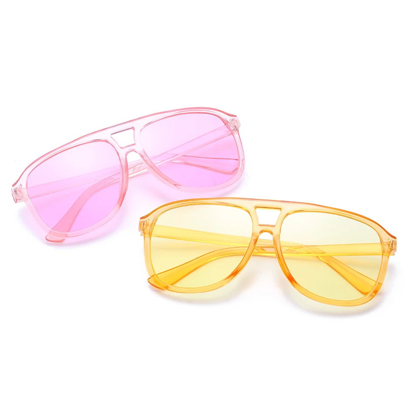 

2019 Fashion Candy Colors Sunglasses Women Ocean Lens Sunglasses Men Plastic Pilot Sun Glasses Vintage Lenses Oculos Feminin