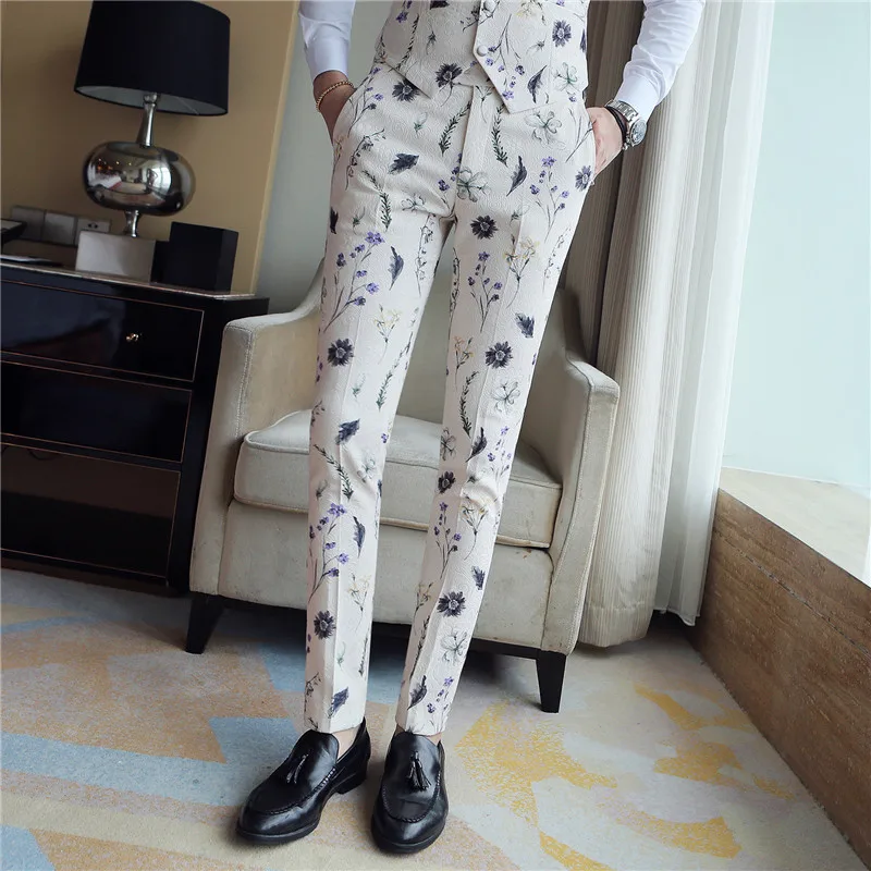 Floral Printed Men's Trousers Latest Design Fashion Boutique Men's Suit Pants Nightclub Men's Singer Stage Performance Trousers
Floral Printed Men's Trousers Latest Design Fashion Boutique Men's Suit Pants Nightclub Men's Singer Stage Performance Trousers