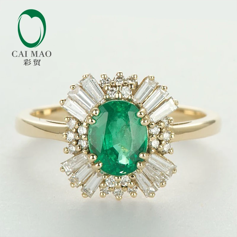 Caimao 14kt желтое золото натуральный 1.21ct Изумруд Круглый и багет алмазное обручальное кольцо
Caimao 14kt желтое золото натуральный 1.21ct Изумруд Круглый и багет алмазное обручальное кольцо