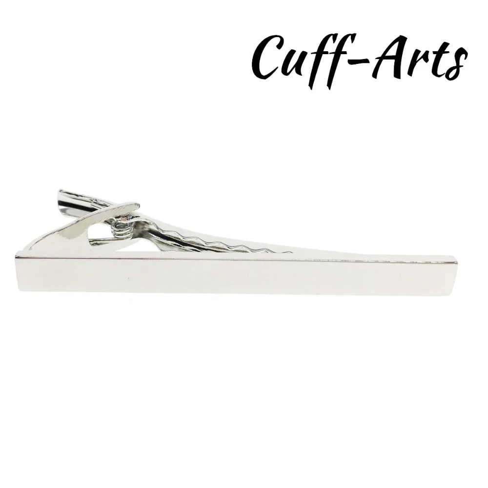 

Cuffarts Simple Men Necktie High Quality Silver Tone Metal Clamp Tie Clip Clasp Bar Pin Wedding T20013