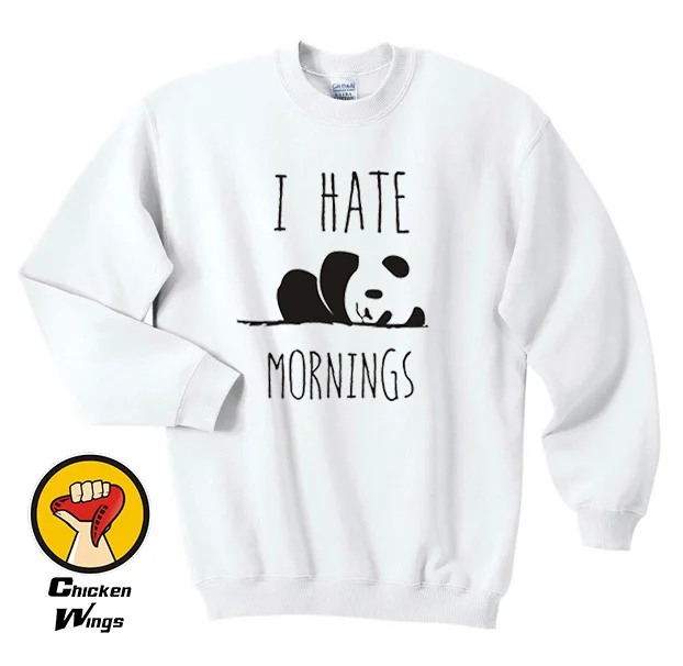I Hate Mornings рубашка Женский органический Топ выходные топ с пандой Crewneck Толстовка Унисекс много цветов XS - 2XL
I Hate Mornings рубашка Женский органический Топ выходные топ с пандой Crewneck Толстовка Унисекс много цветов XS - 2XL