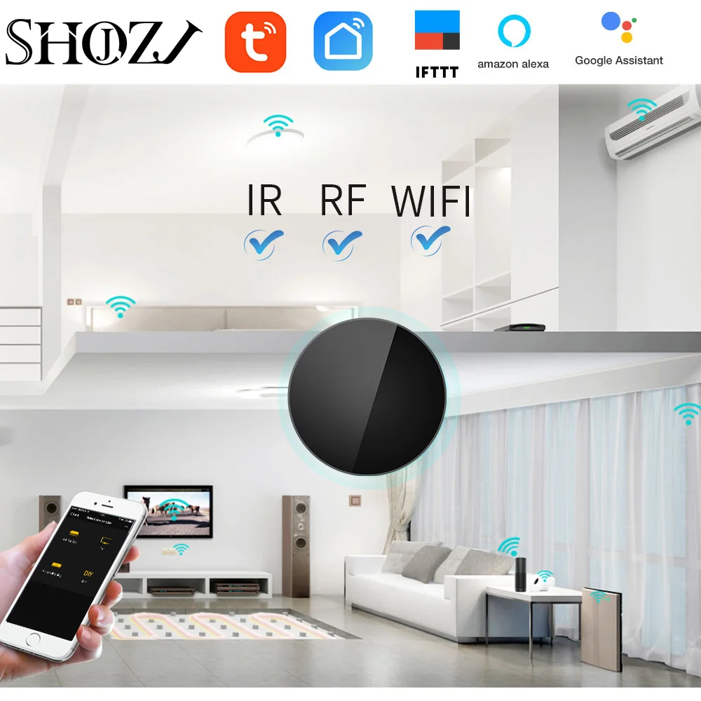 Voice Control Alexa google assistant Universal Smart Remote tuya Smart life app Automation WIFI+IR+RF for Smart Home SHOJZJ
Voice Control Alexa google assistant Universal Smart Remote tuya Smart life app Automation WIFI+IR+RF for Smart Home SHOJZJ
