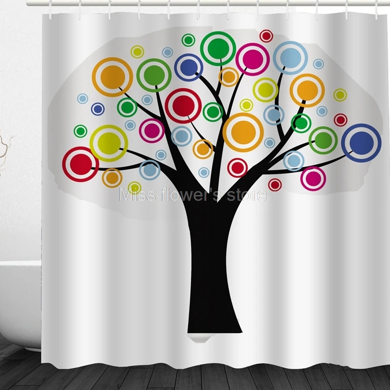Multi-Size Cartoon Multicolored Circle Big Tree Design Custom Shower Curtains Bathroom Waterproof Mildew Polyester Fabric+12Hook
Multi-Size Cartoon Multicolored Circle Big Tree Design Custom Shower Curtains Bathroom Waterproof Mildew Polyester Fabric+12Hook